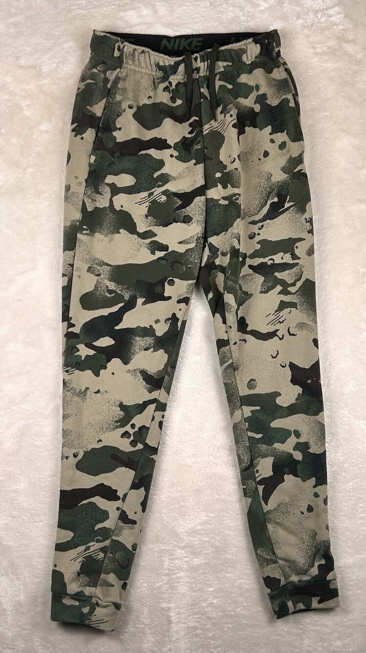 Nike Dri-FIT Camo Joggers Mens Size S Green Camouflage CU6200-355 Sweatpants